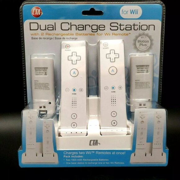 Nintendo Wii Dual Charging Station CTA Controller Docks - Picture 1 of 12